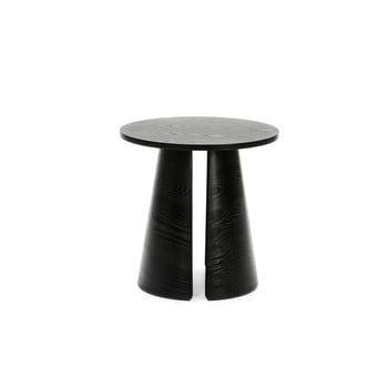 Măsuță auxiliară rotundă teulat cep, ø 50 cm, negru