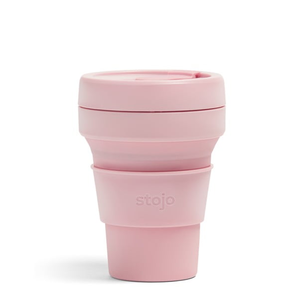 Růžový skládací termohrnek Stojo Pocket Cup Carnation, 355 ml