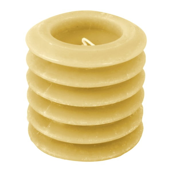 Žlutá svíčka PT LIVING Layered, výška 7,5 cm