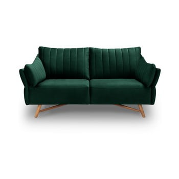 Canapea cu tapițerie de catifea interieur 86 elysée, 174 cm, verde închis