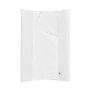 Saltea impermeabilă din in pentru schimbat bellamy snow white, 50 x 70 cm, alb