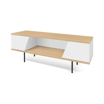 Masă tv temahome dixie, 140 x 51 cm, alb - maro