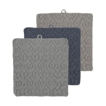 Set 3 prosoape de bucătărie din bumbac a simple mess mirage grey