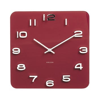 Ceas karlsson vintage, 35 x 35 cm, roșu
