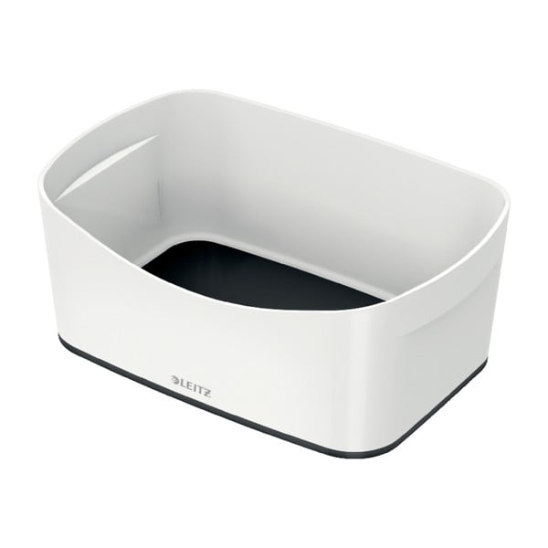 Bílo-černý stolní box Leitz MyBox, délka 24,5 cm