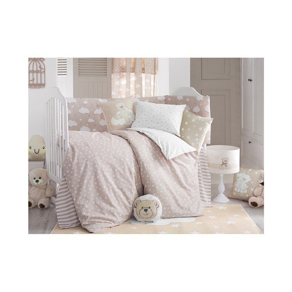 Modrý dětský polštářek s příměsí bavlny Apolena Pillow Toy Smart Cat, 23 x 33 cm