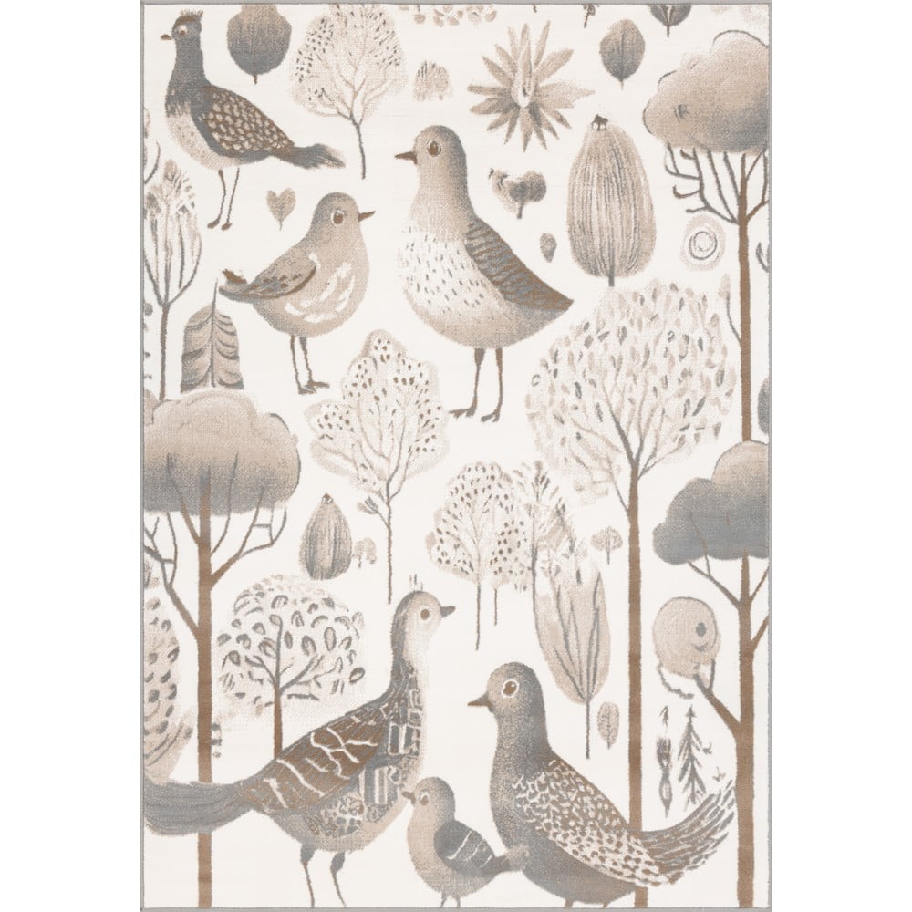 Béžový dětský koberec 133x190 cm Birdy Birds – FD