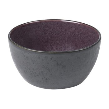 Bol din ceramică și glazură interioară mov bitz mensa, diametru 12 cm, negru