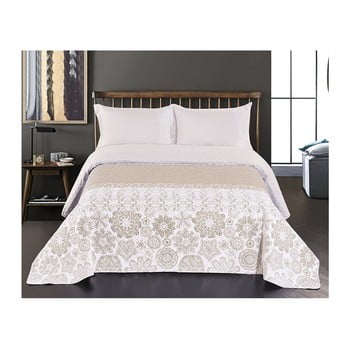 Cuvertură reversibilă din microfibră decoking alhambra, 240 x 260 cm, bej