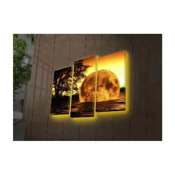 Tablou din 3 piese cu led-uri adrasteia