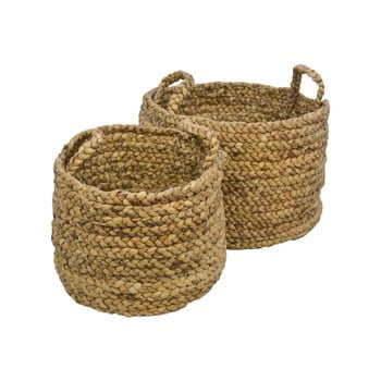 Set 2 coșuri depozitare din zambile de apă hsm collection natural