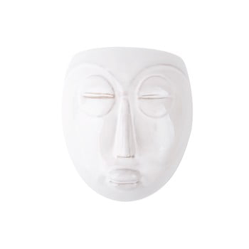 Ghiveci de perete pt living mask, 16,5 x 17,5 cm, alb