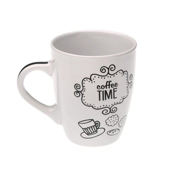 Cană din ceramică versa coffee time, 350 ml, alb