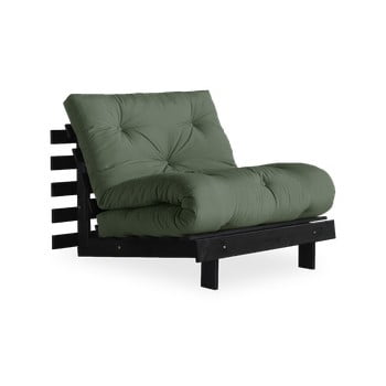 Fotoliu extensibil karup design roots black, verde