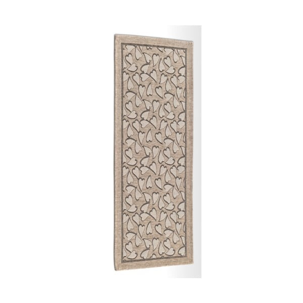 Béžový vysoce odolný kuchyňský koberec Floorita Corazon Tortora, 55 x 240 cm