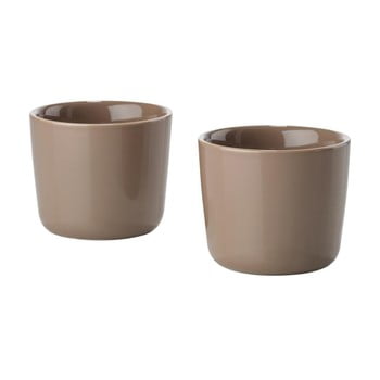 Set 2 căni termice din ceramică zone singles, maro