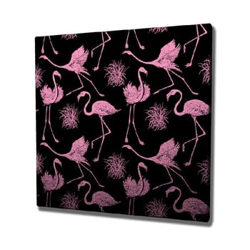 Tablou pe pânză flamingos, 45 x 45 cm