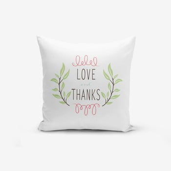 Față de pernă minimalist cushion covers thanks, 45 x 45 cm