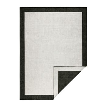 Covor reversibil bougari panama, 200 x 290 cm, negru - crem