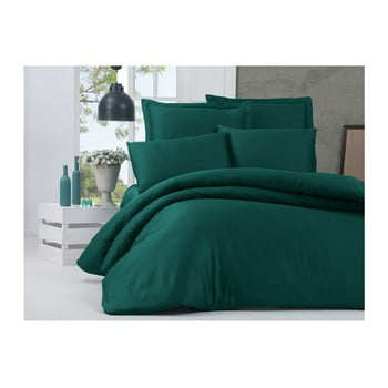 Lenjerie de pat din bumbac satinat alisa, 140 x 200 cm, verde