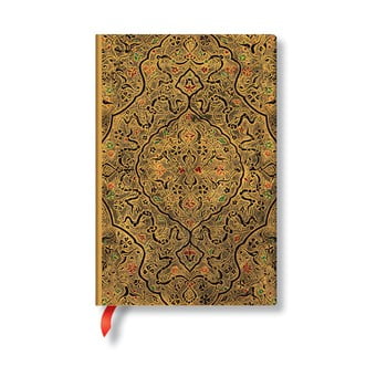 Agendă liniată, cu copertă moale Paperblanks Zahra, 208 file, auriu