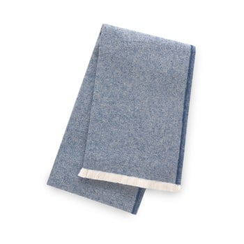 Pled din amestec de bumbac euromant linen, 140 x 180 cm, albastru