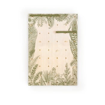 Cuier de perete din lemn surdic pegboard kentia fir