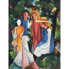 Reprodukce obrazu August Macke - Four Girls, 40 x 60 cm