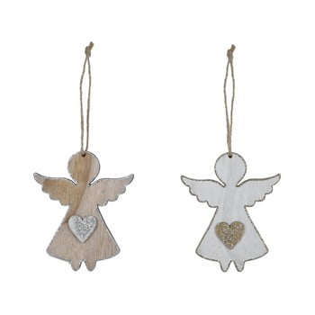 Set 2 decorațiuni suspendate ego dekor angels, înălțime 11,5 cm