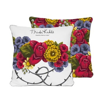 Față de pernă reversibilă madre selva frida bunch, 45 x 45 cm, alb