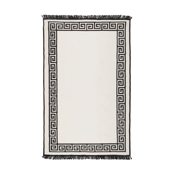 Béžovo-černý oboustranný koberec Justed, 80 x 150 cm