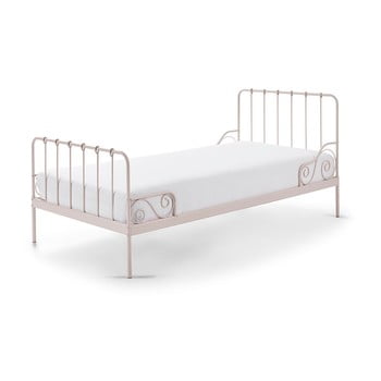Pat metalic pentru copii vipack alice, 90 x 200 cm, roz