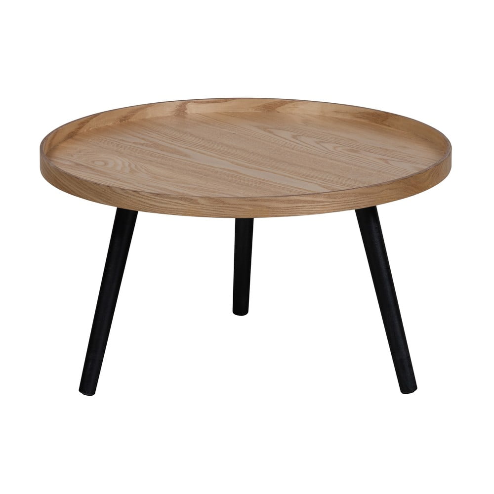 Béžovo-černý konferenční stolek WOOOD Mesa, ø 60 cm