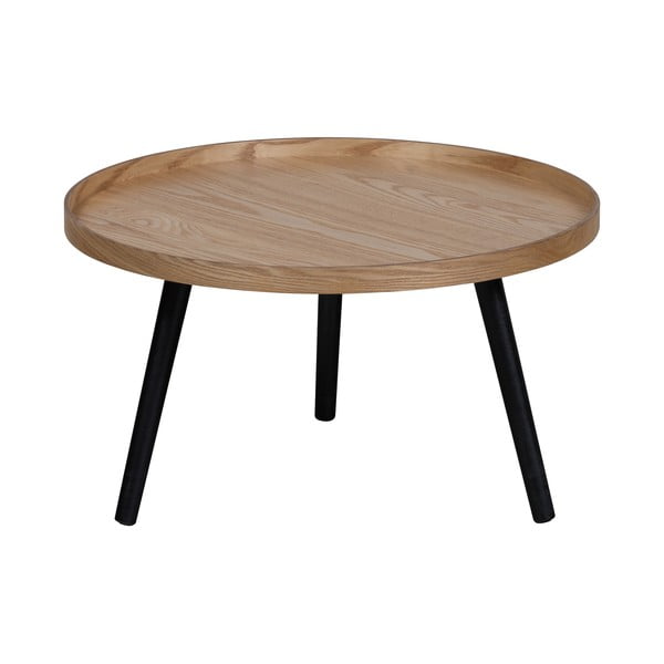 Béžovo-černý konferenční stolek WOOOD Mesa, ø 60 cm