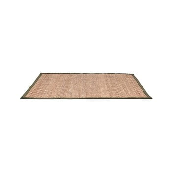 Covor din iută cu detalii verzi din bumbac label51, 140 x 160 cm