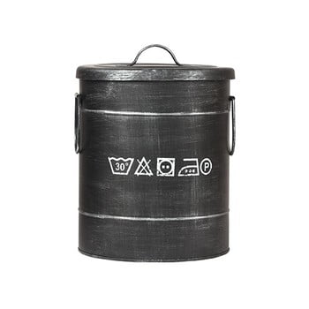 Coș metalic pentru rufe label51, ⌀ 26 cm, negru