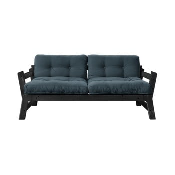 Canapea extensibilă karup design step black, albastru petrol