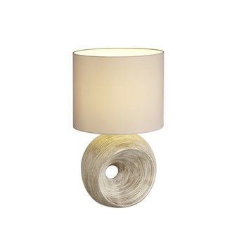 Veioză din ceramică și pânză trio tanta, înălțime 51 cm, bej