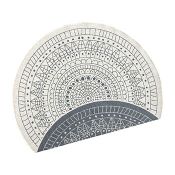 Covor reversibil adecvat interior/exterior bougari porto, Ø 140 cm, gri-crem