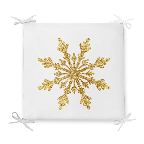 Vánoční podsedák s příměsí bavlny Minimalist Cushion Covers Single Snowflake, 42 x 42 cm