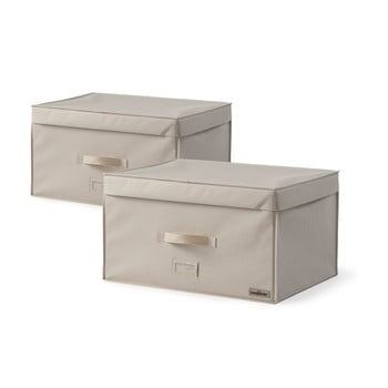 Set 2 cutii de depozitare pentru haine compactor family trunks, 150 l
