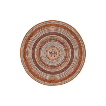 Covor pentru exterior universal verdi, ⌀ 120 cm, portocaliu