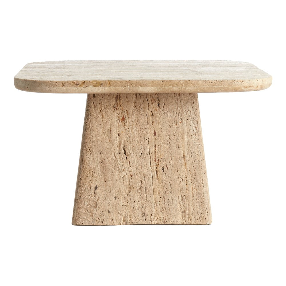 Béžový konferenční stolek s deskou z kamene 60x60 cm Kepami – Light & Living