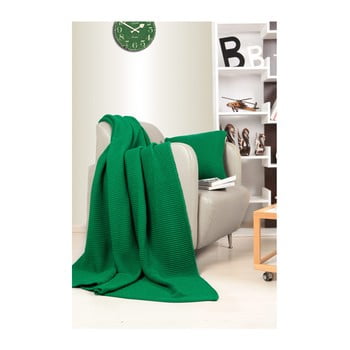 Set pătură și pernă kate louise tricot hanzade, verde