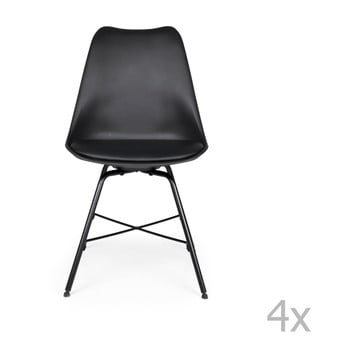 Set 4 scaune tenzo jenny, negru