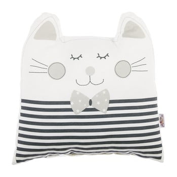 Pernă din amestec de bumbac pentru copii apolena pillow toy big cat, 29 x 29 cm, gri