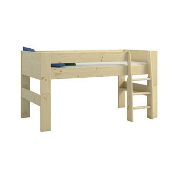 Pat supraetajat din lemn de pin pentru copii steens for kids, înălțime 113 cm
