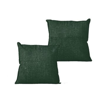 Față de pernă linen green moss, 45 x 45 cm
