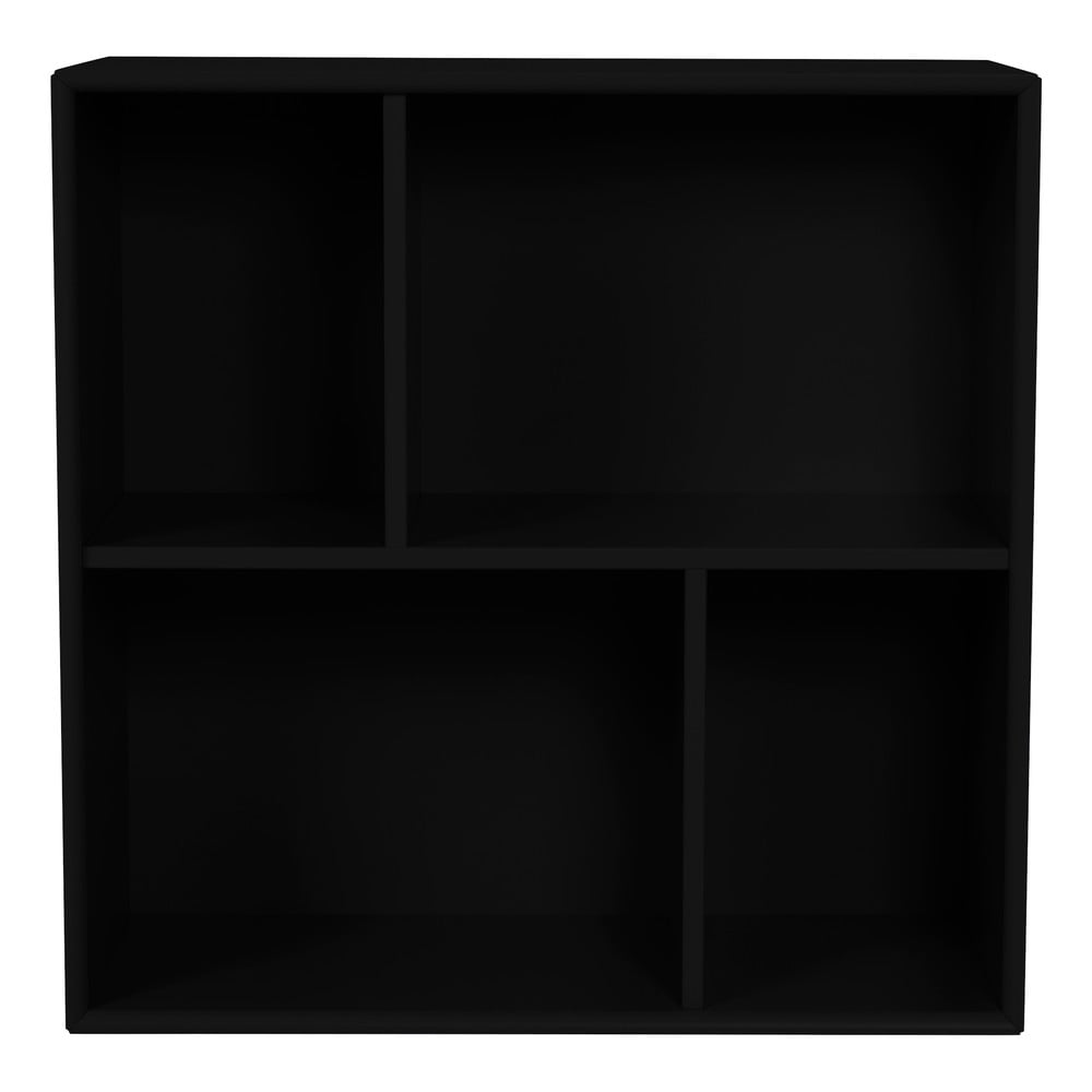 Černá nástěnná knihovna Tenzo Z Cube, 70 x 70 cm