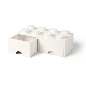 Cutie depozitare cu 2 sertare lego®, alb